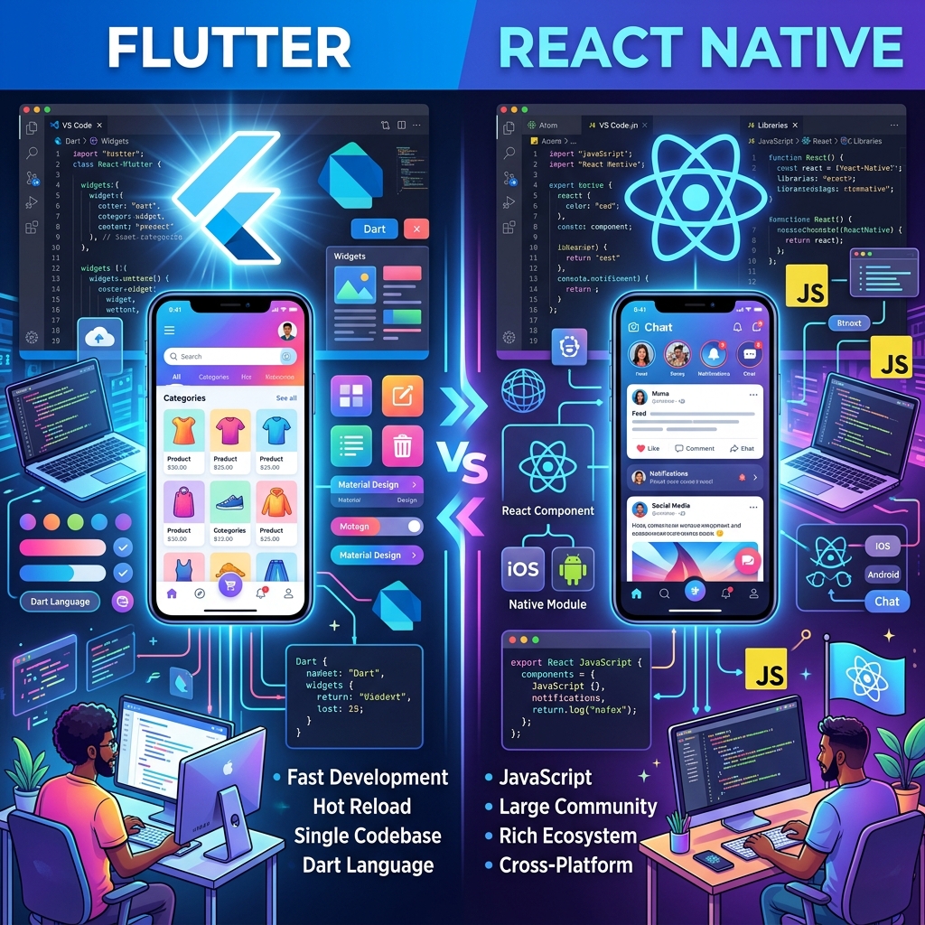 Flutter vs React Native: Which One Is Best? visual insight
