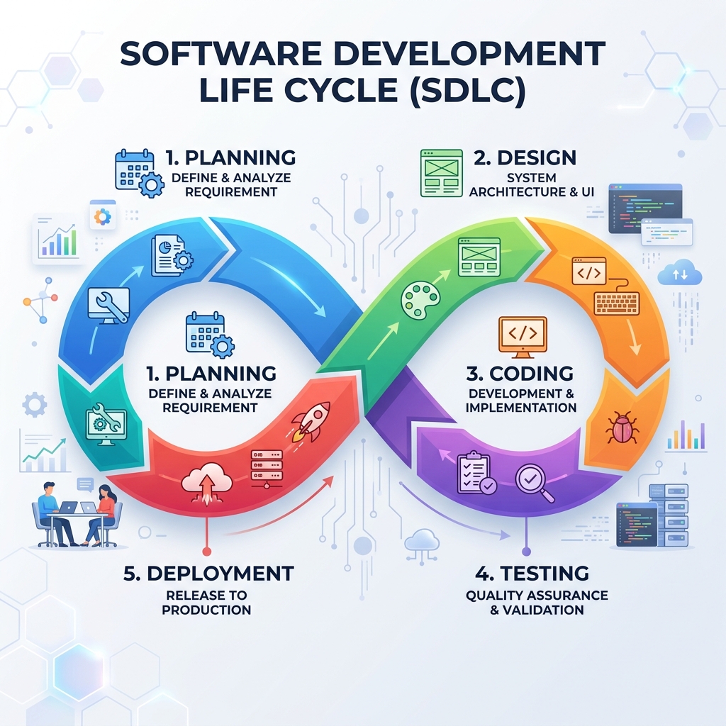 Software Development Life Cycle (SDLC): Meaning, Models, Cycle and Phases visual insight